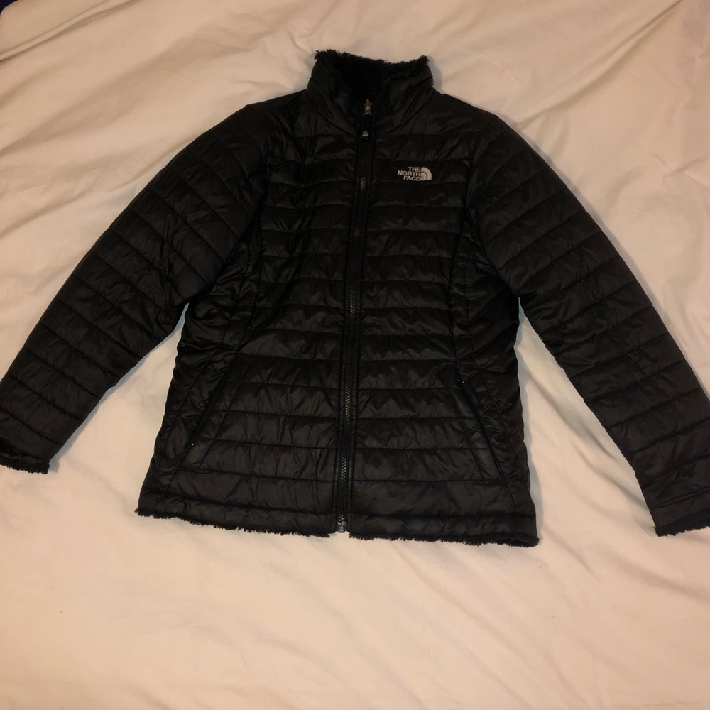 North Face girls reversible down jacket